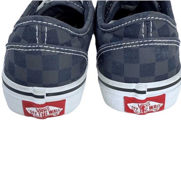 Vans Blue Gray Check Canvas Low Top Lace Up Youth Size 4 - Picture 7 of 11